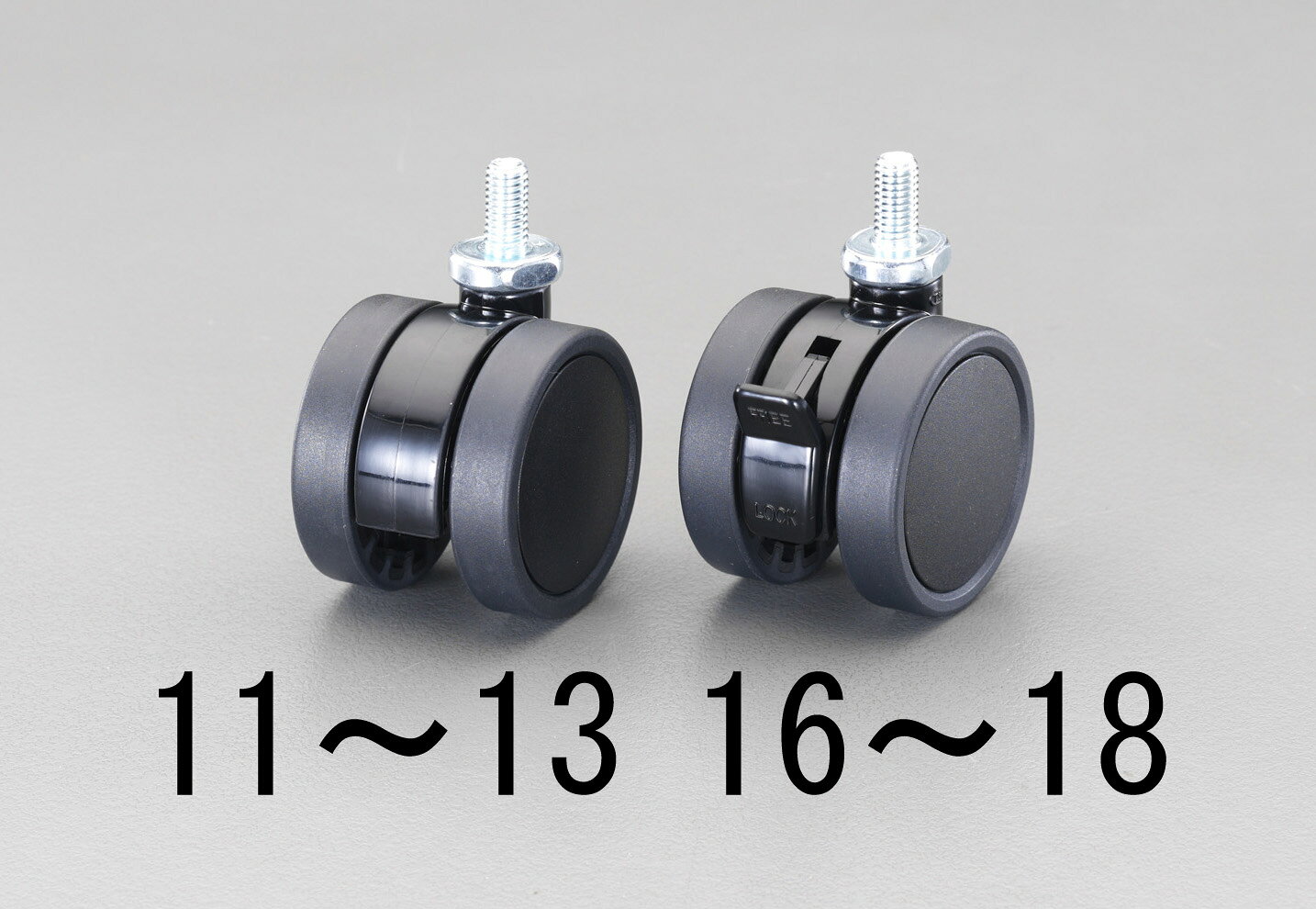 【メーカー在庫あり】 エスコ ESCO 40mm キャスター ツインホイール 000012254805 HD