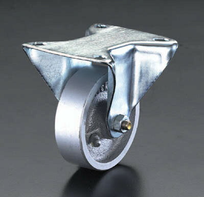 【メーカー在庫あり】 エスコ ESCO 125mm キャスター 固定金具・スティール車輪 000012067258 HD店