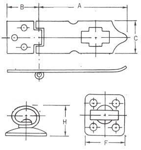【メーカー在庫あり】 エスコ ESCO 75mm 掛 金 ステンレス製 000012040673 HD店