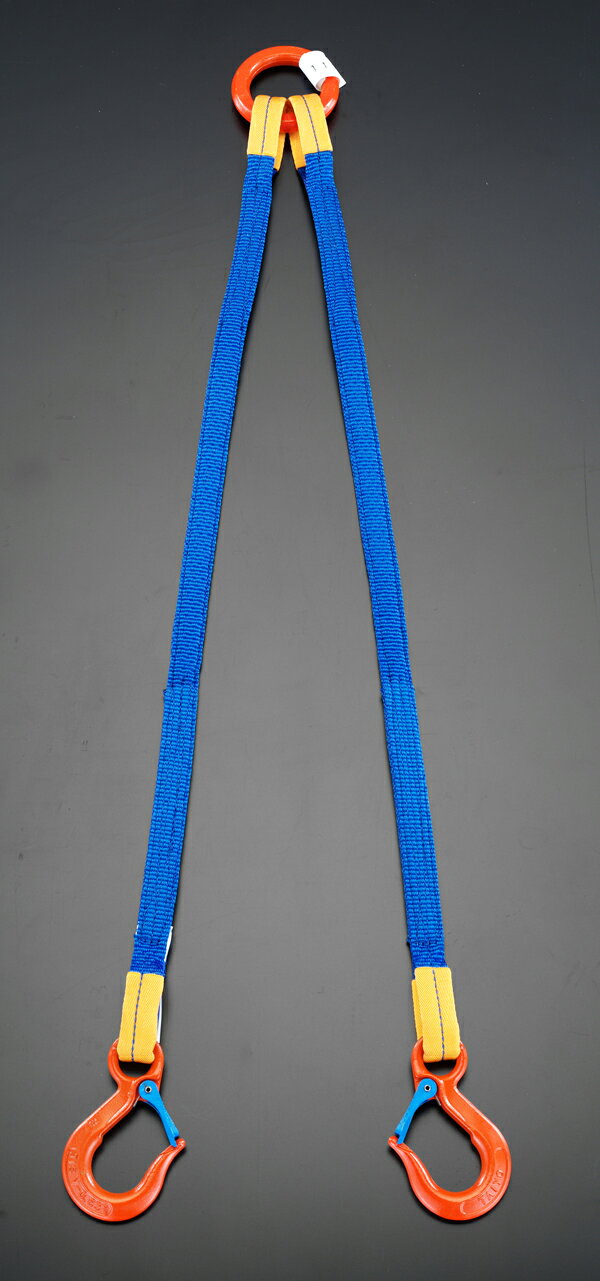 【メーカー在庫あり】 エスコ ESCO 2.0tonx1.0m 金具付スリング 2本懸け 000012219869 HD店
