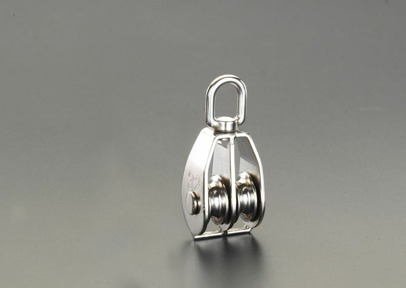 【メーカー在庫あり】 エスコ ESCO 32mm 滑 車 ステンレス製/2車 000012094276 HD店