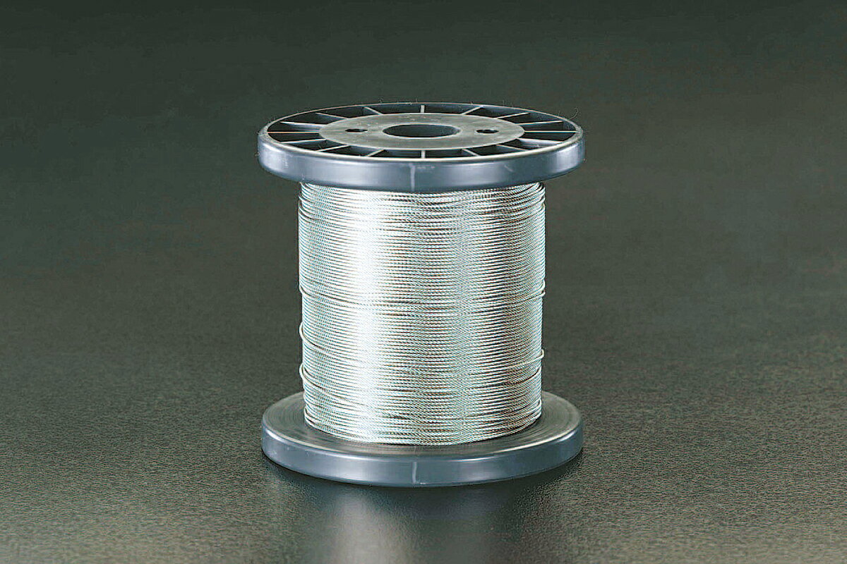 【メーカー在庫あり】 エスコ ESCO 2.5mm x100m/7x 7 ワイヤーロープ(ステンレス製...
