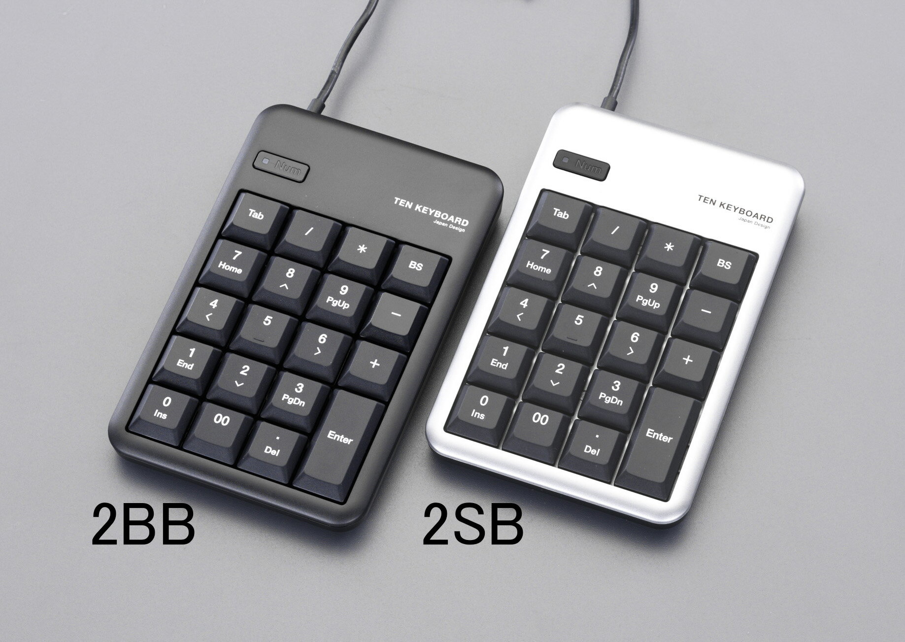 【メーカー在庫あり】 エスコ ESCO USB2.0/2ポート ハブ付テンキーボード(ブラック) 000012260494 HD