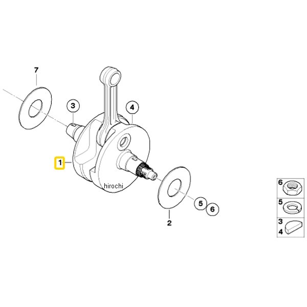 BMW純正 クランクシャフト(KW)/コンロッド 11218537751 HD店