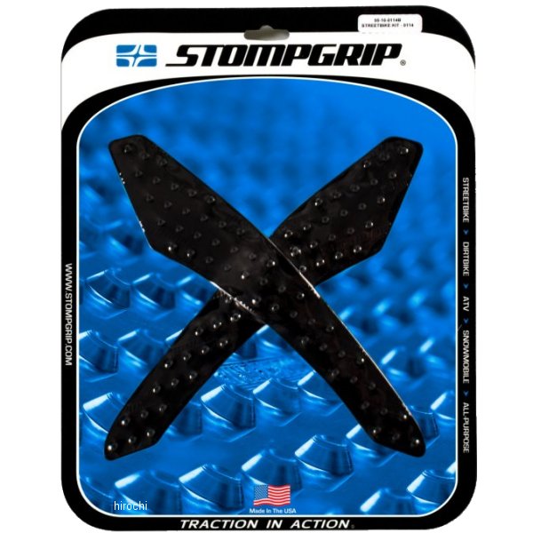 ストンプグリップ STOMPGRIP トラクションパッドタンクキット09年-15年 ヤマハ V-MAXカラー:ブラック【仕様説明】レーシングスーツやレザーパンツはもちろん、オフロードウエアやジーンズであってもトラクションを発揮。衰えることがないグリップ力と抜群のトラクション性能により、加速・減速・コーナリング時にしっかりとライダーをサポート。車体ホールドに必要な力を大幅に軽減し、疲労軽減にも大きく貢献します。55-10-0114B楽天 HD店