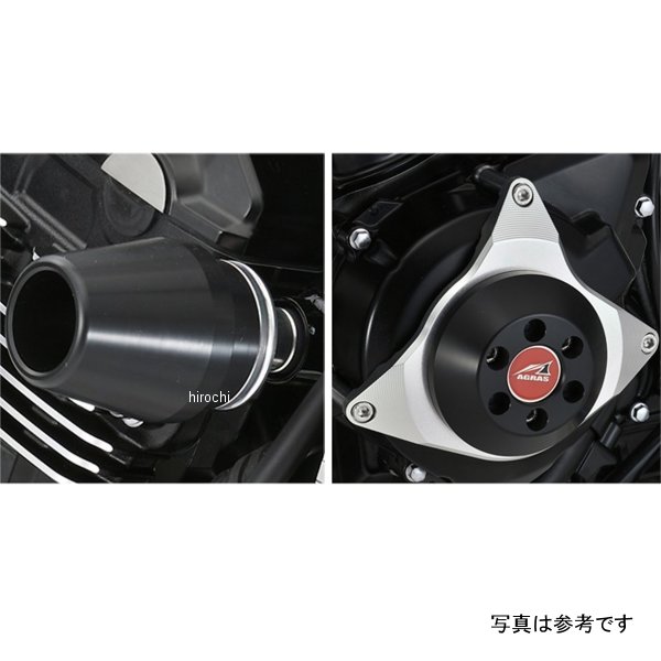 アグラス AGRAS レーシングスライダー フレームφ60&ジェネレーターA ロゴ有り 20年以前 Z900RS 白 342-..