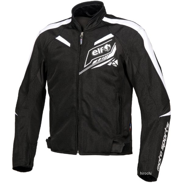 エルフ elf 2023年春夏モデル スポルトメッシュジャケットサイズ:4Lカラー:ブラック/ホワイト【素材】表地:ポリエステルメッシュ/ポリエステル裏地:ポリエステルメッシュ【仕様説明】エルフのサマージャケットにおいて最高の通気性と強度を誇るメッシュ生地を採用。肩と肘には欧州EC規格適合のプロテクターを標準装備し高い安全性能を有する。夏のスポーツライディングを安全快適にサポートする1着。【機能】標準装備プロテクター:肩、肘、背EJ-S115楽天 HD店