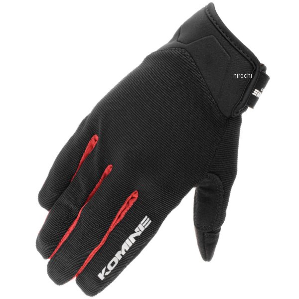 【メーカー在庫あり】 コミネ KOMINE 春夏モデル ライドメッシュグローブ アレシア 黒/赤 Lサイズ GK-1..