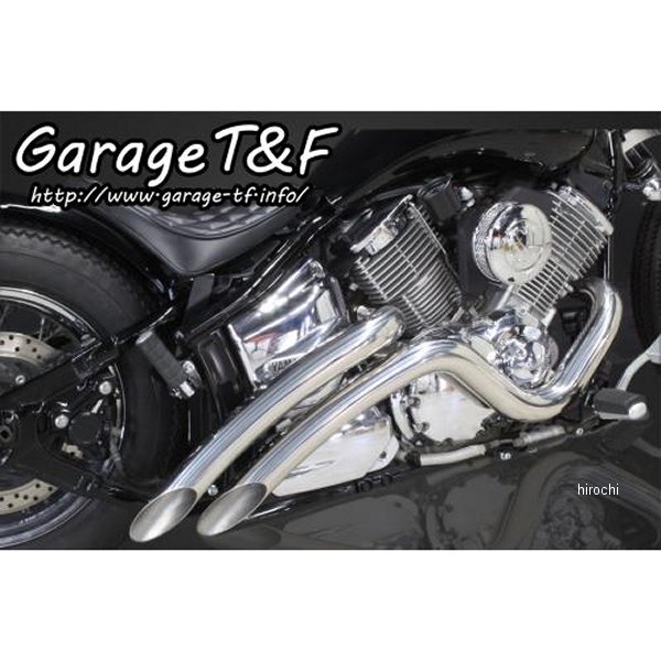 ガレージT＆F ベントマフラー ステンレス タイプ2 ドラッグスター1100 DS1100VTML03 HD店