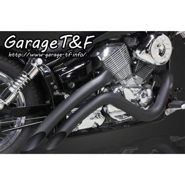 ガレージT＆F ベントマフラー タイプ2 ドラッグスター250 黒 DS250VTML04 HD店