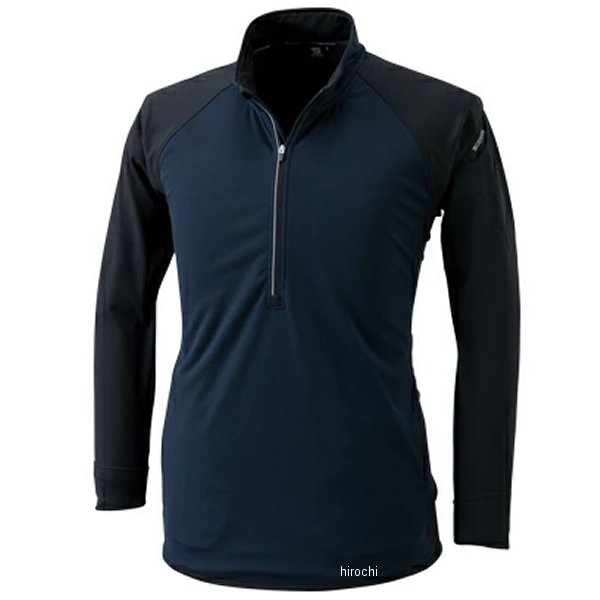 【メーカー在庫あり】 TSデザイン ラミネートロングスリーブジップシャツ 黒/ネイビー 3Lサイズ 4235 H..