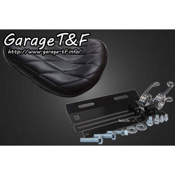 ガレージT＆F ソロシート&スプリングマウントキット タイプ:ダイヤ ドラッグスター400 黒 DS400ST30 HD店