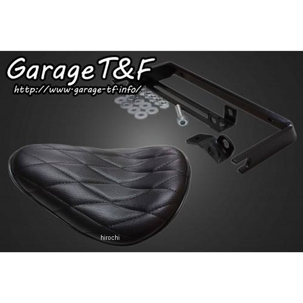 ガレージT＆F ソロシート&リジットマウントキット タイプ:ダイヤ SR400 黒 SR400ST12 HD店