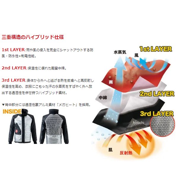 【メーカー在庫あり】 TSデザイン メガヒートES防水防寒ジャケット 赤 6Lサイズ 18...