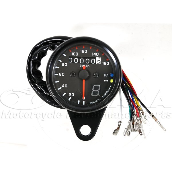 田中商会 汎用（12V）160km 表示スピードメーター(シフトポジションインジケーター 付） ca1634 HD店