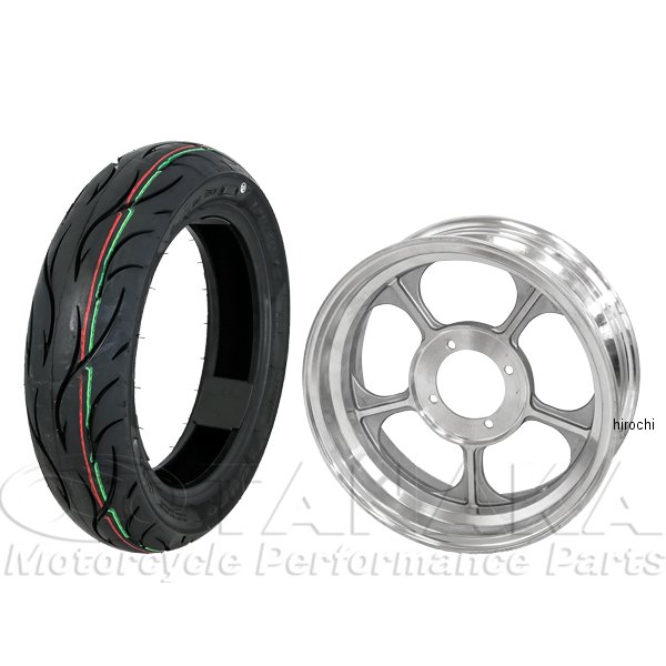 田中商会 12インチアルミキャストホイール4.5J＆DUROタイヤ 120/70-12タイヤセット モンキー ca1759 HD店