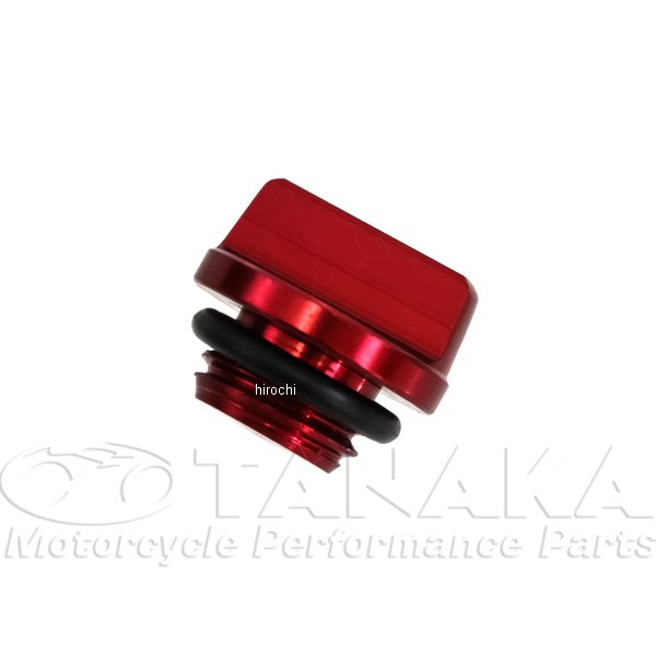 田中商会 モンキーカブ系エンジン用アルミ製 フィラーキャップ 赤 ca1376 HD店