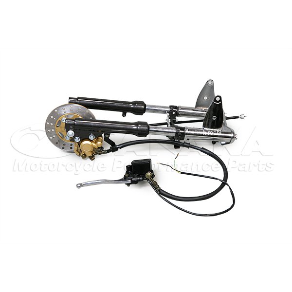 田中商会 φ26フロントフォーク 左側ディスクブレーキキット 480mm モンキー、ゴリラ 黒 ca0103 HD店