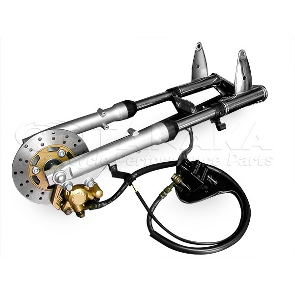 田中商会 φ26フロントフォーク 左側ディスクブレーキキット 550mm モンキー、ゴリラ シルバー ca0104 HD店