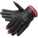 【メーカー在庫あり】 デグナー DEGNER レディース レザーメッシュグローブ 黒/赤 Mサイズ FRTG-89M HD店