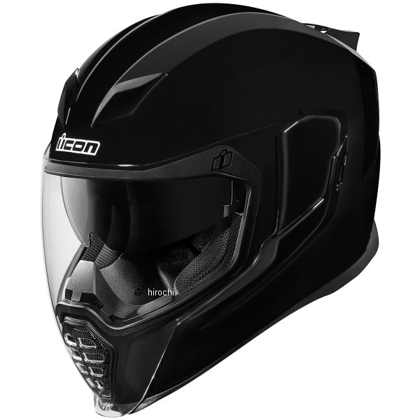 【USA在庫あり】 アイコン ICON フルフェイスヘルメット AIRFLITE Gloss 黒 Sサイズ(55cm-56cm) 0101-10855 HD店