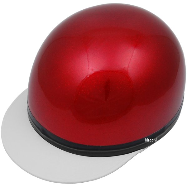 Half Cap Type - 【メーカー在庫あり】 NBS バイクパーツセンター ハーフヘルメット コルク半 レッドラメ フリーサイズ(57-60cm未満) 700109 HD店
