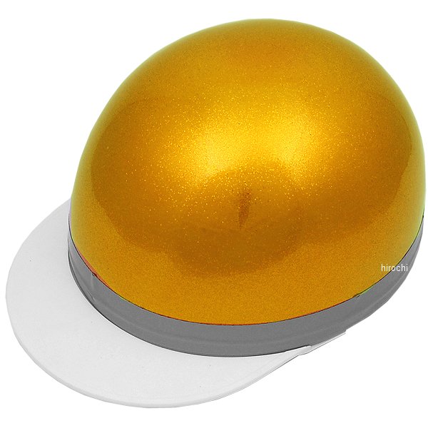 Half Cap Type - 【メーカー在庫あり】 NBS バイクパーツセンター ハーフヘルメット コルク半 三つボタン ゴールドラメ フリーサイズ(57-60cm未満) 701003 HD店