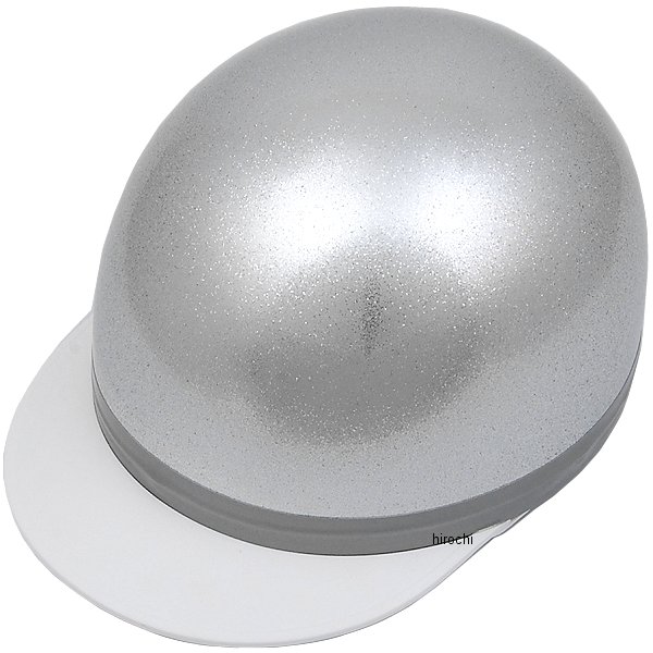 Half Cap Type - 【メーカー在庫あり】 NBS バイクパーツセンター ハーフヘルメット コルク半 三つボタン シルバーラメ フリーサイズ(57-60cm未満) 7010 HD店