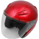 【メーカー在庫あり】 A221 NBS バイクパーツセンター ジェットヘルメット エアロフォルム 赤 Mサイズ(57-58cm未満) 722003 HD店