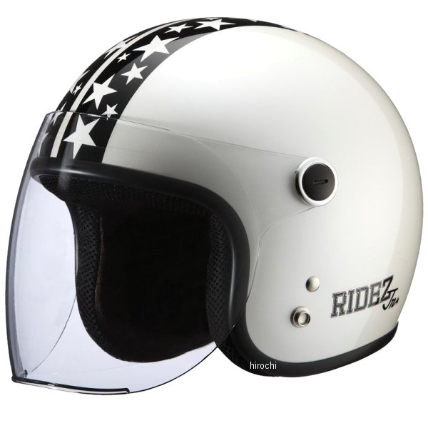 【メーカー在庫あり】 ライズ RIDEZ Jr STAR ヘルメット キッズ用 白 53-54cm 4527625093164 HD店