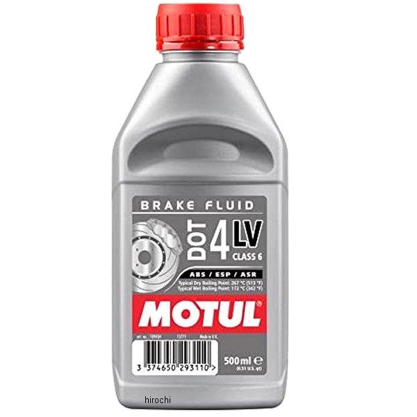 モチュール MOTUL DOT 4 LV 100%化学合成 4輪用ブレーキフルード 500ml 109434 HD店