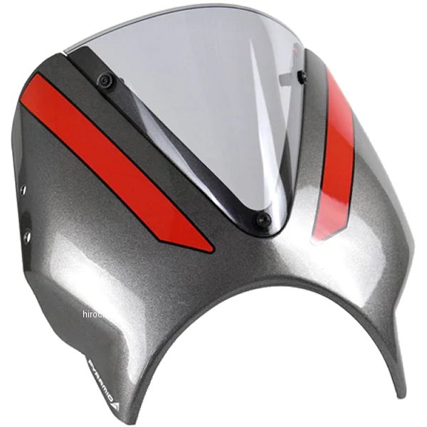 ピラミッドプラスチック Pyramid Plastics フライスクリーン 21年-22年 Trident660 シルバー/レッド 26660F HD店