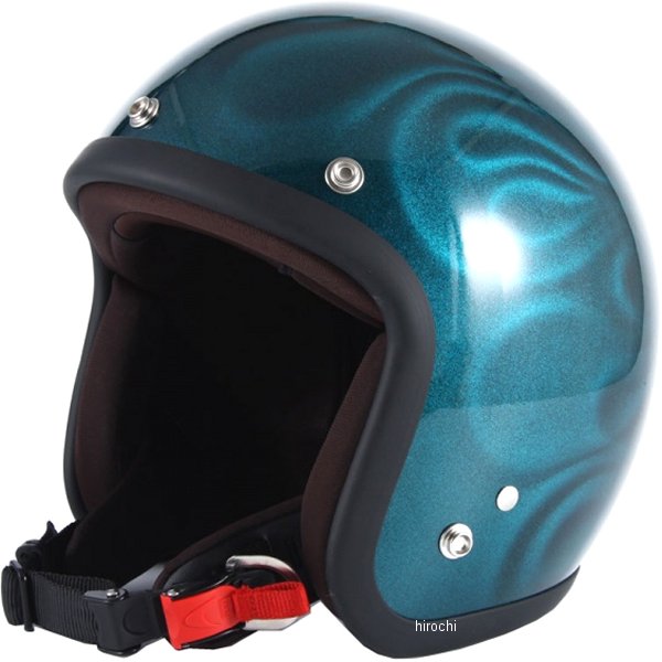 ナナニージャム 72JAM ジェットヘルメット 3D GHOST FLAME 青 フリーサイズ(57-60cm未満) JG-16 HD店(2)