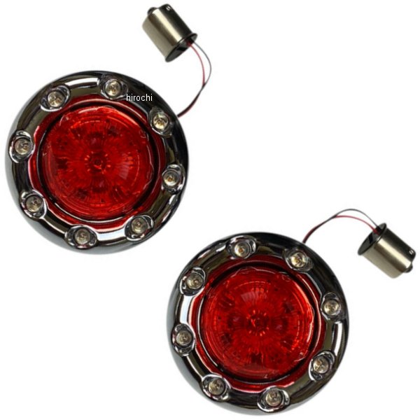 【USA在庫あり】 カスタム ダイナミクス ターンシグナル R. Bullet Ringz クローム/RED 2020-1937 HD店