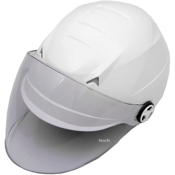 Half Cap Type - 【メーカー在庫あり】 RE-40 リード工業 ヘルメット セリオ 開閉シールド付き 白 フリーサイズ (57cm-60cm) RE-40-WH HD店