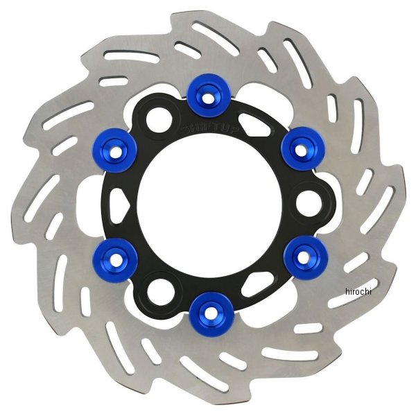 シフトアップ ウェーブフローティングディスクローター リア用 160mm NSF100 黒/青 201251-06 HD店