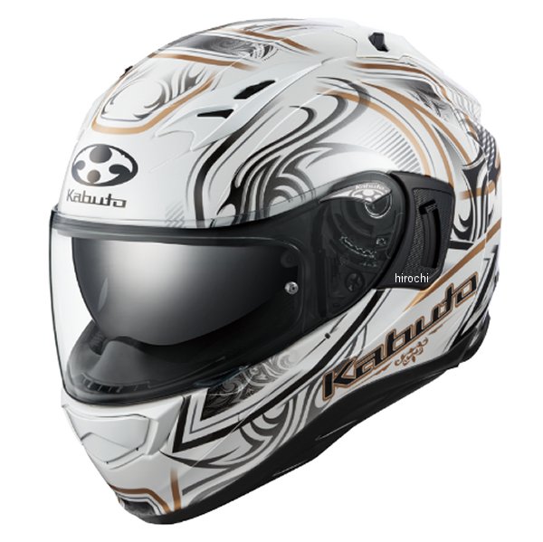 オージーケーカブト OGK KABUTO フルフェイスヘルメット KAMUI-3 JAG パールホワイトゴールド Lサイズ 4966094596644 HD店