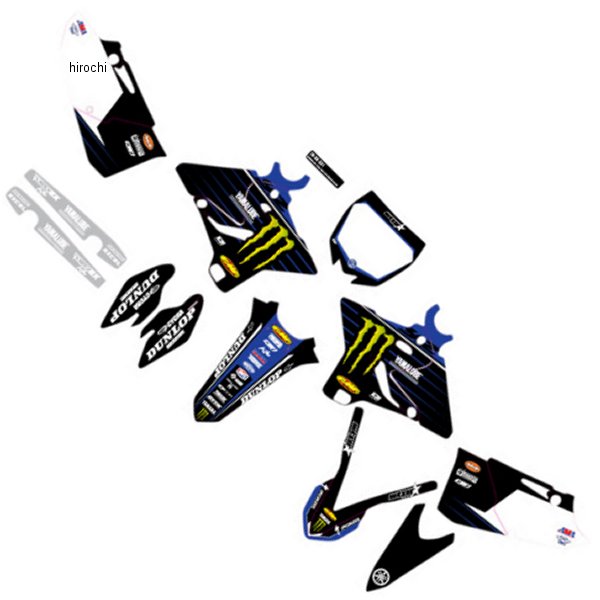 【USA在庫あり】 D'cor Visuals グラフィックキット 15年-20年 YZ 125 黒/青 4302-6530 HD店