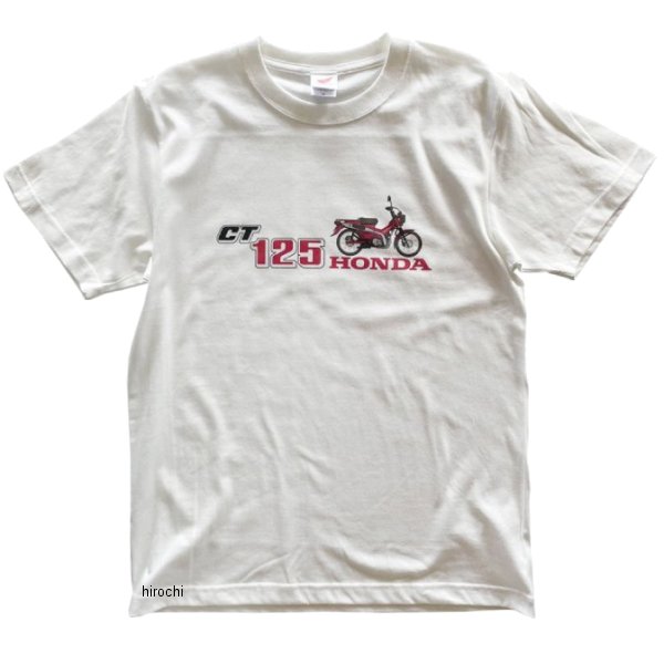 ホンダ ハンターカブ ベーシックプリントTシャツサイズ:Lカラー:オフホワイト素材:綿100%【仕様説明】ホンダのハンターカブがプリントされたTシャツです。本田技研工業(株)公認のライセンス取得商品です。Tシャツは大人がすっきりと着こなせるしっかりとした5.6オンスのヘビーウエイト生地を採用。しっかりしているので繰り返し着てもよれることが少なくスタイリングが決まる一枚です。L:身丈73cm、身幅55cm、肩幅50cm、袖丈22cm丸胴仕様2301HD01-08楽天 HD店