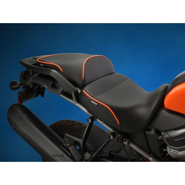 HARLEY-DAVIDSON - サージェント Sargent Premium レギュラーフロント&リアシート Duratex ハーレー パンアメリカ パイピング:バハオレンジ SHD1920SEB022 HD店