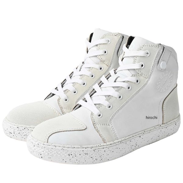 【メーカー在庫あり】 ライズ RIDEZ バイクスニーカー 白 25.5cm MOTO-MAX2 HD店