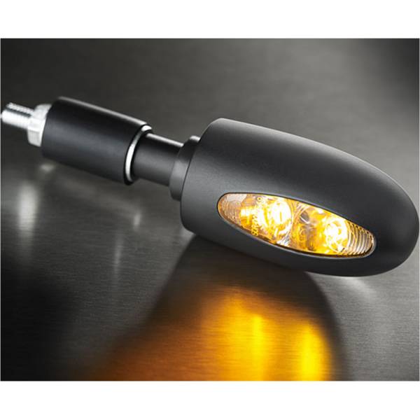 ケラーマン Kellermann ハンドルバーエンド ウインカー BL1000 LED マットブラック/クリアー アンバー ..