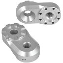 ワンダーリッヒ Wunderlich プレートアダプター 23mm アジャスタブルフットレストシステム用 シルバー W25912-000 HD店