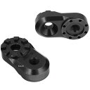 ワンダーリッヒ Wunderlich プレートアダプター 23mm アジャスタブルフットレストシステム用 黒 W25912-002 HD店