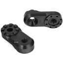 ワンダーリッヒ Wunderlich プレートアダプター 30mm アジャスタブルフットレストシステム用 黒 W25912-032 HD店