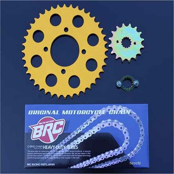 【メーカー在庫あり】 ビーアールシー BRC ゴールドスプロケ&ゴールドチェーン530サイズキット 79年-81年 Z400FX E1〜E3 9491 HD店