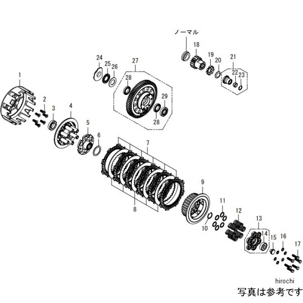 【メーカー在庫あり】 SP武川 乾式クラッチインナーキット タイプ-R スリッパークラッチ モンキー 02-02-0176 HD店