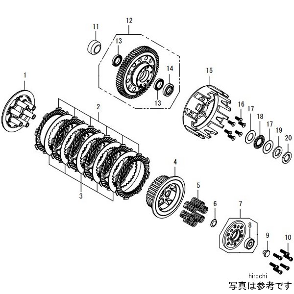 【メーカー在庫あり】 SP武川 スペシャルクラッチインナーキット タイプ-R モンキー125 02-02-0178 HD店