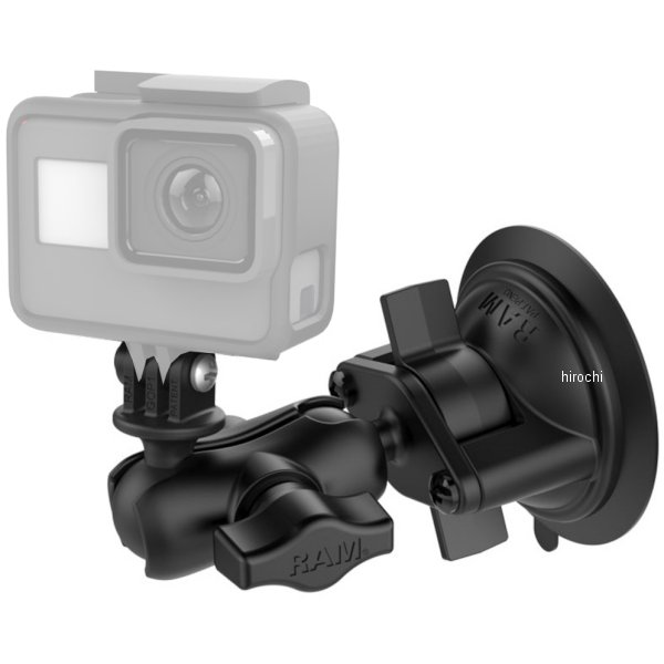 ラムマウント RAM Mounts GoProマウント＆サクションベースセット ショートアーム 吸盤径69.8mm 1インチボール RAM-B-166-A-GOP1U HD店