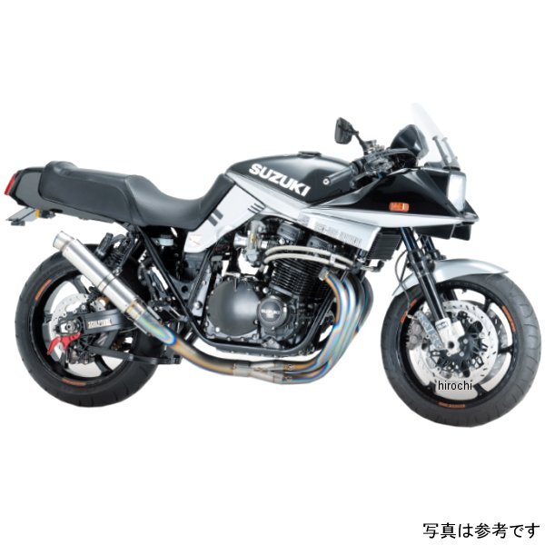 EX-09HBTUVT3S ナイトロレーシング NITRO RACING 4in1手曲げチタンEXマフラースズキ GSX1100S KATANAヴァリアントチタンサイレンサー 300mmEXパイプ材質: チタンEXパイプ径: φ42.7テールパイプ外径: φ60.5ドレンボルト:アクセス可オイルフィルター交換:集合部脱着要センタースタンド:不可シングルタイプのバックステップ等に変更が必要です。〜'99モデルに装着する場合、右ステップフレームの切断加工が必要となります。エンドバッフルは出荷時にサイレンサーに装着済です。コニカルチタンサイレンサー、ヴァリアントチタンにはステーが溶接されているためサイレンサーバンドは付属しません。深いバンク角を実現するためのセンターコレクトと、限りなくフレームに沿わされたハンドベンド特有のフォルムは、同時にロードクリアランスも確保した合理的な構造でもあります。4in1集合形式から派生する出力特性はミドルクラスの空冷エンジンとは思えないハイパワーを約束させるもの。 軽量であり且つパワフルである事を追求しつつ、従来の機械曲げEXではクリアできなかった、オイルクーラー取り出しフィッテイングとのスペースも対策済みとした、ナイトロレーシングの新生チタンエキゾースト。 ハーフポリッシュで仕上げられた表面感は、純粋なレーシングの血統です。※装着写真は参考です。お届けする製品のサイレンサーは画像2枚目の形状となります。EX-09HBTUVT3S楽天 HD店